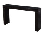 CE-3417-Pair-Vaughm-Benz-Style-Black-Console-Tables-Silver-Trim-0005