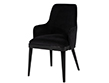 Set of 10 Custom Modern Black Velvet Dining Chairs Svelte Chair