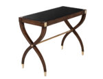 CE-3511-Traditional-Regency-Walnut-Console-Table-Black-Glass-001