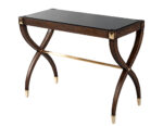 CE-3511-Traditional-Regency-Walnut-Console-Table-Black-Glass-0010