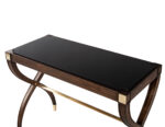 CE-3511-Traditional-Regency-Walnut-Console-Table-Black-Glass-005