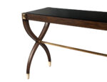 CE-3511-Traditional-Regency-Walnut-Console-Table-Black-Glass-006