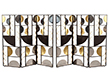 Pair of Vintage Art Deco Metal Room Divider Screens P. Depucca 67