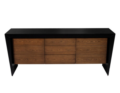 Modern Walnut Sideboard Buffet by Baker Furniture