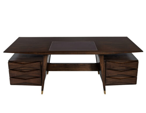 Custom Modern Walnut Executive Desk by Carrocel