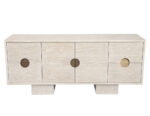 Modern oak sideboard with a bleached finish with a minimalist design and sleek, complimenting contemporary décor.