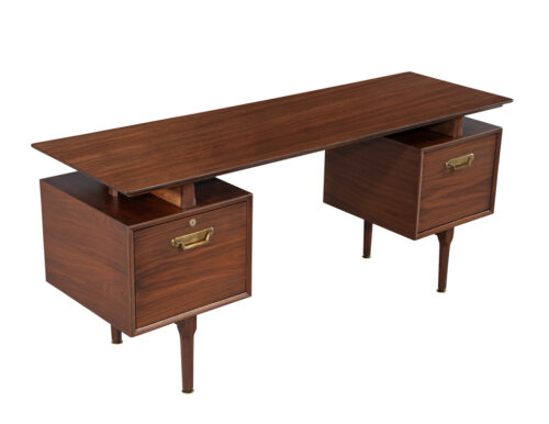 Mid-Century Modern Walnut Writing Desk