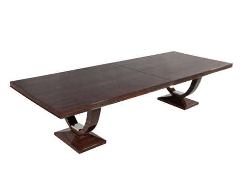 Art Deco Styled Macassar Dining Table by Philippe Hurel France