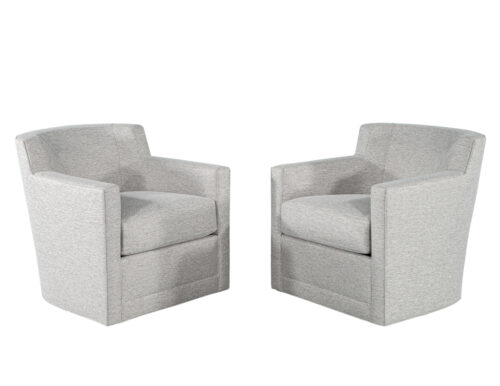 Pair of Modern Swivel Lounge Chairs