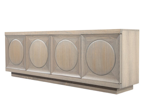Modern Oak Buffet Cabinet in Natural Rustic Finish