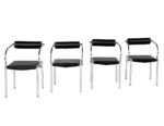 DC-5220-Set-of-4-Vintage-Modern-Black-Leather-Metal-Chairs-002