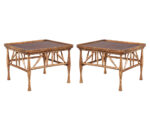CE-3550-Pair-Solid-Wood-End-Tables-Frank-Lloyd-Wright-Style-001