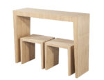 CE-3555-Modern-Natural-Walnut-Console-Set-with-Stools-003