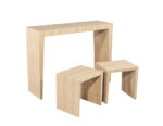 CE-3555-Modern-Natural-Walnut-Console-Set-with-Stools-005