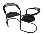 LR-3516-Pair-Post-Modern-Arrben-Italy-Canasta-Arm-Chairs-Black-Leather-0016