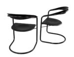 LR-3516-Pair-Post-Modern-Arrben-Italy-Canasta-Arm-Chairs-Black-Leather-006