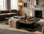 CE-3575-Modern-Walnut-Sculptural-Coffee-Table-with-Ottomans-001 copy-00