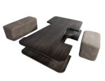 CE-3575-Modern-Walnut-Sculptural-Coffee-Table-with-Ottomans-007