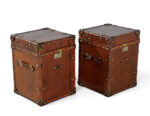 LA-8209-Pair-Vintage-Leather-Campaign-Steamer-Trunk-Storage-Accent-Tables-002