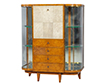 Art Deco Burl Sandalwood & Shagreen Display Cabinet Secretaire c 1935 by Jules Deroubaix
